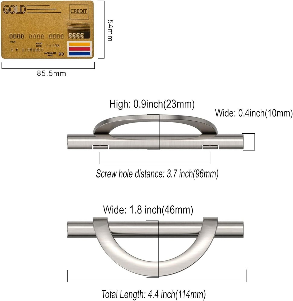 10-Pack Brushed Satin Nickel Cabinet Pulls Kitchen Cabinet Pulls Hardware