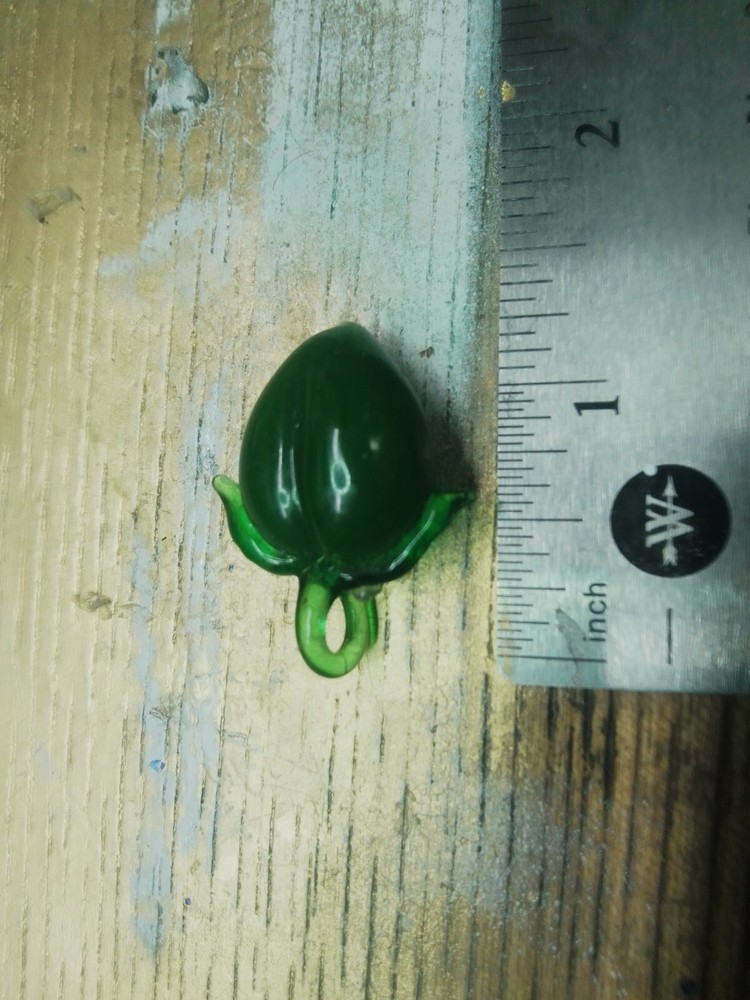 Vintage Green Glass  Pendant