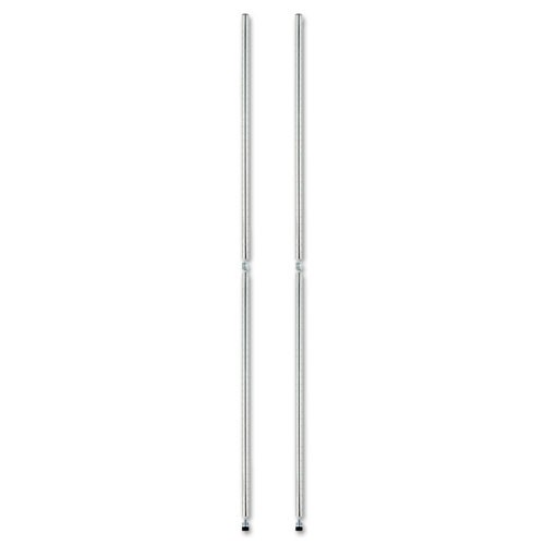 Alera® Stackable Posts For Wire Shelving, 36" High, Silver, 4/Pack