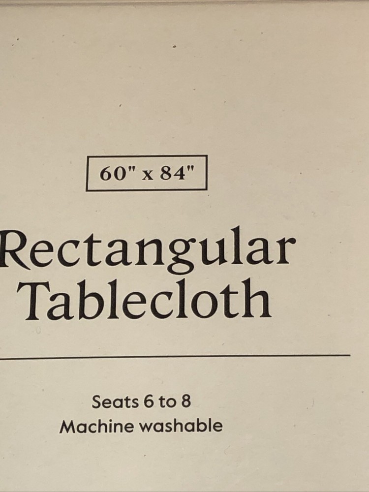Threshold Forest Green Oblong Tablecloth 60" X 84” Rectangular ￼Cotton/Linen
