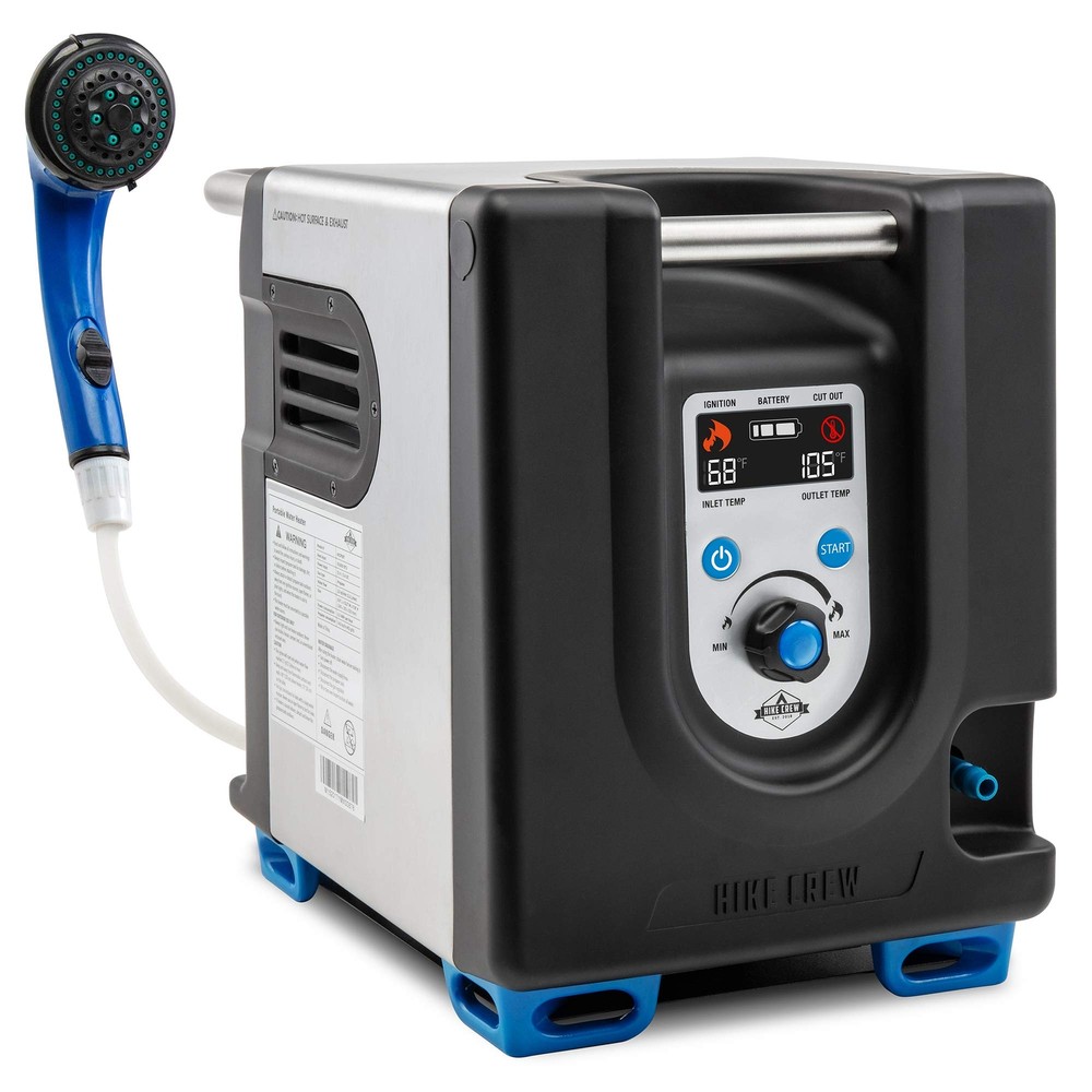 Hike Crew Portable Propane Water Heater & Shower Pump w/Built-in Battery