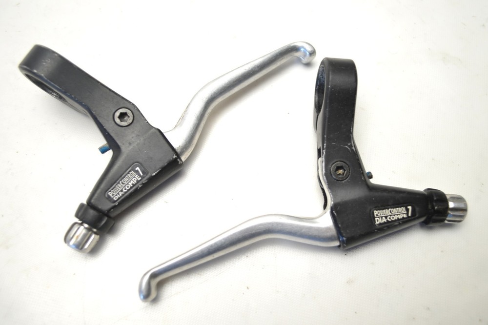 DIA-COMPE POWER CONTROL 7 BICYCLE LEFT RIGHT THUMB SHIFT CANTILEVER BRAKE LEVERS
