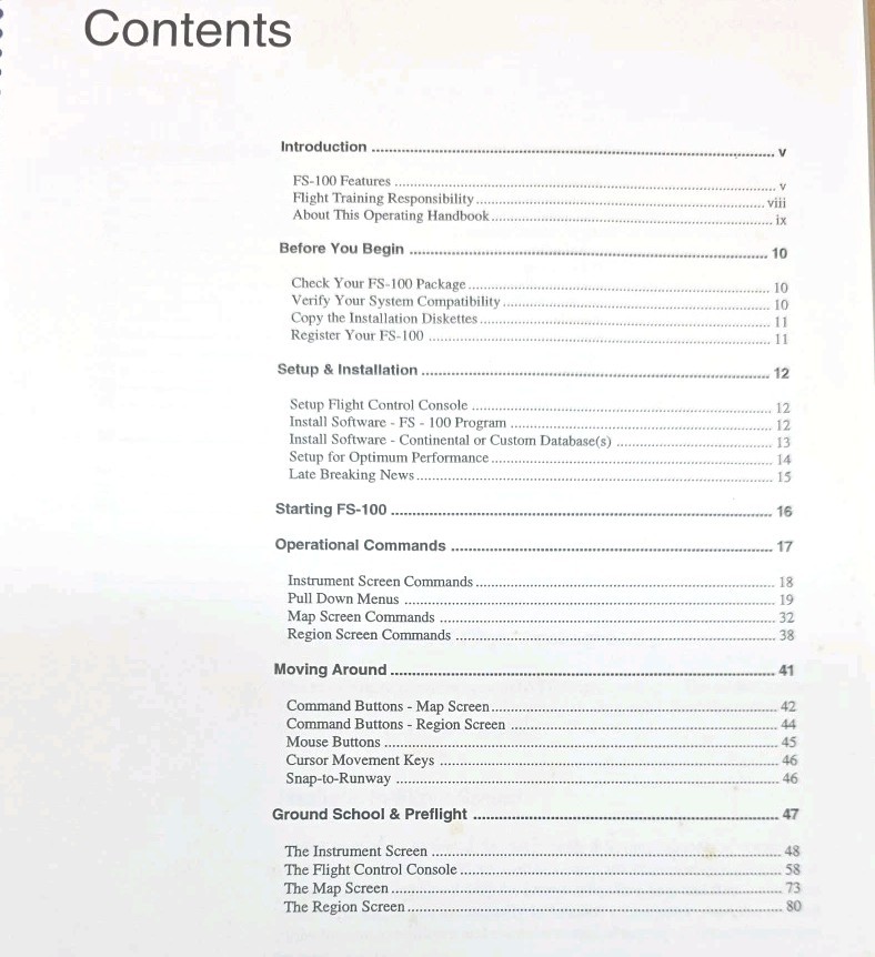 MDM Instrument Flight Simulator Operating Handbook