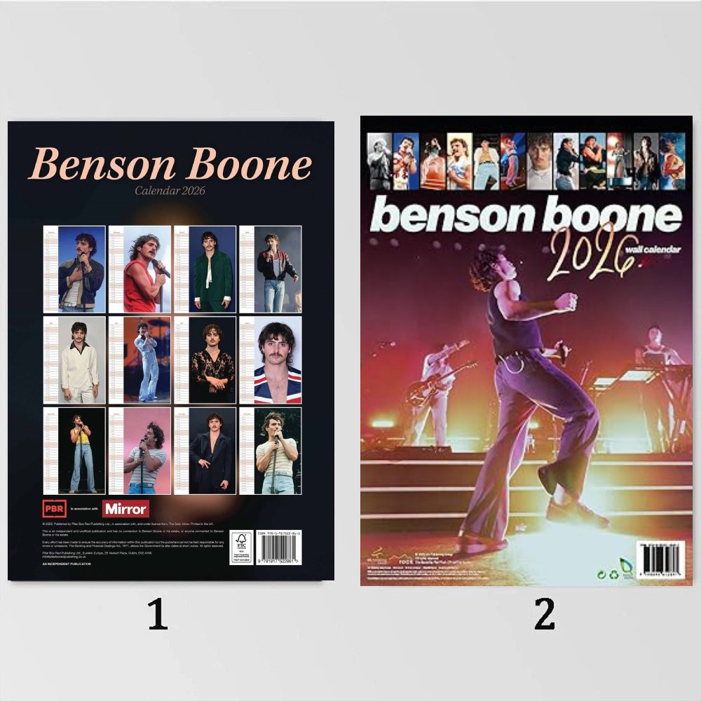 Classic Benson Boone 2026 Calendar