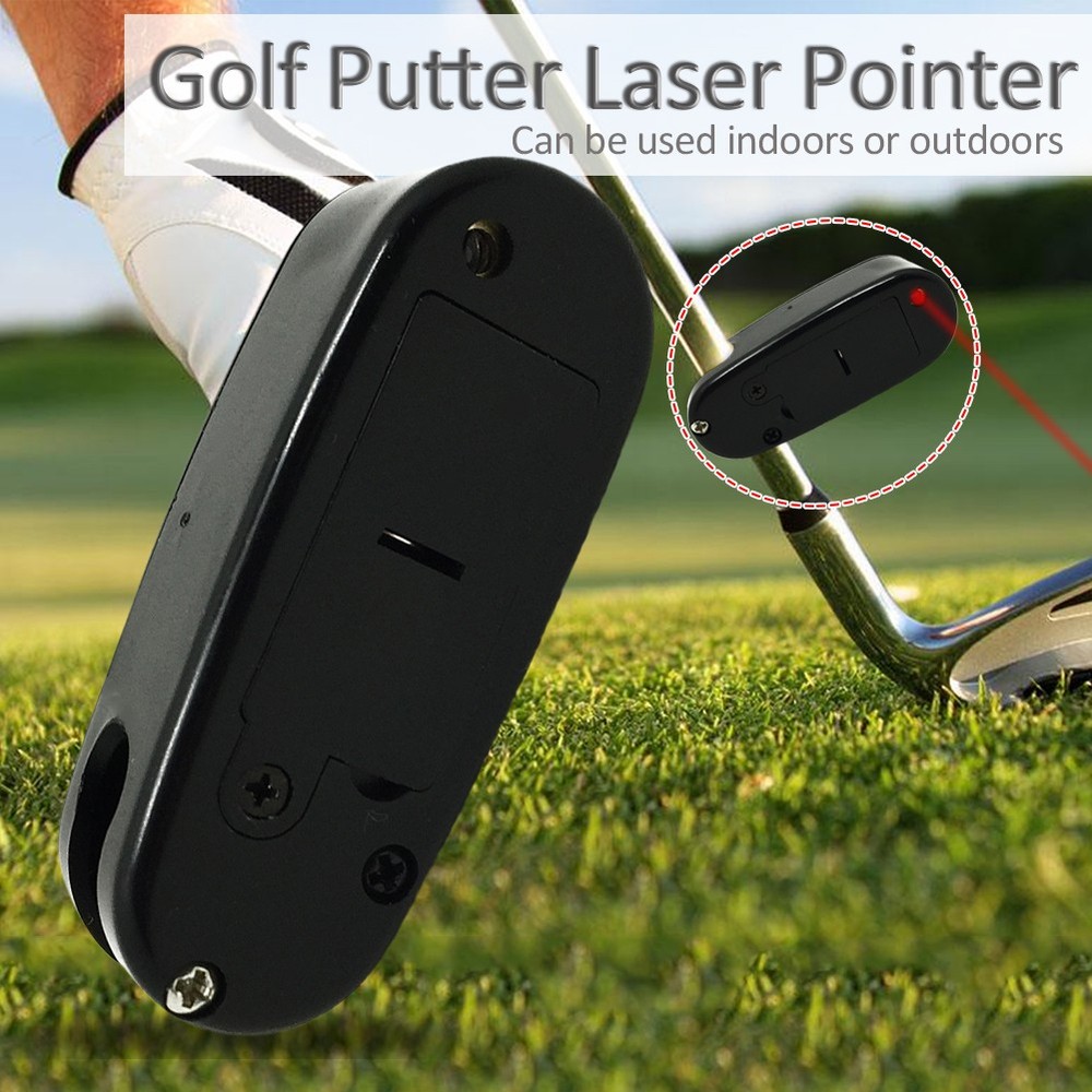 Golf Putter Laser Sight Pointer Putting Training Aim Line Corrector Black