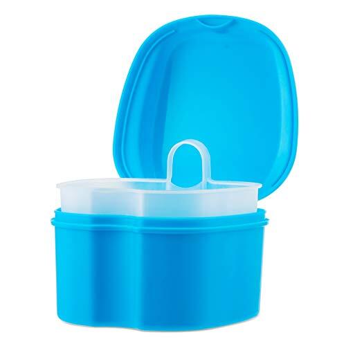 Denture Retainer Container Case Cleaning Denture Bath Box False Teeth Storage