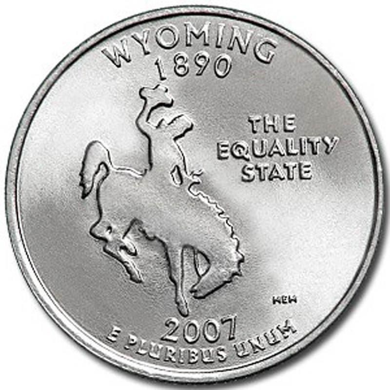 2007 P & D BU Wyoming State Quarters