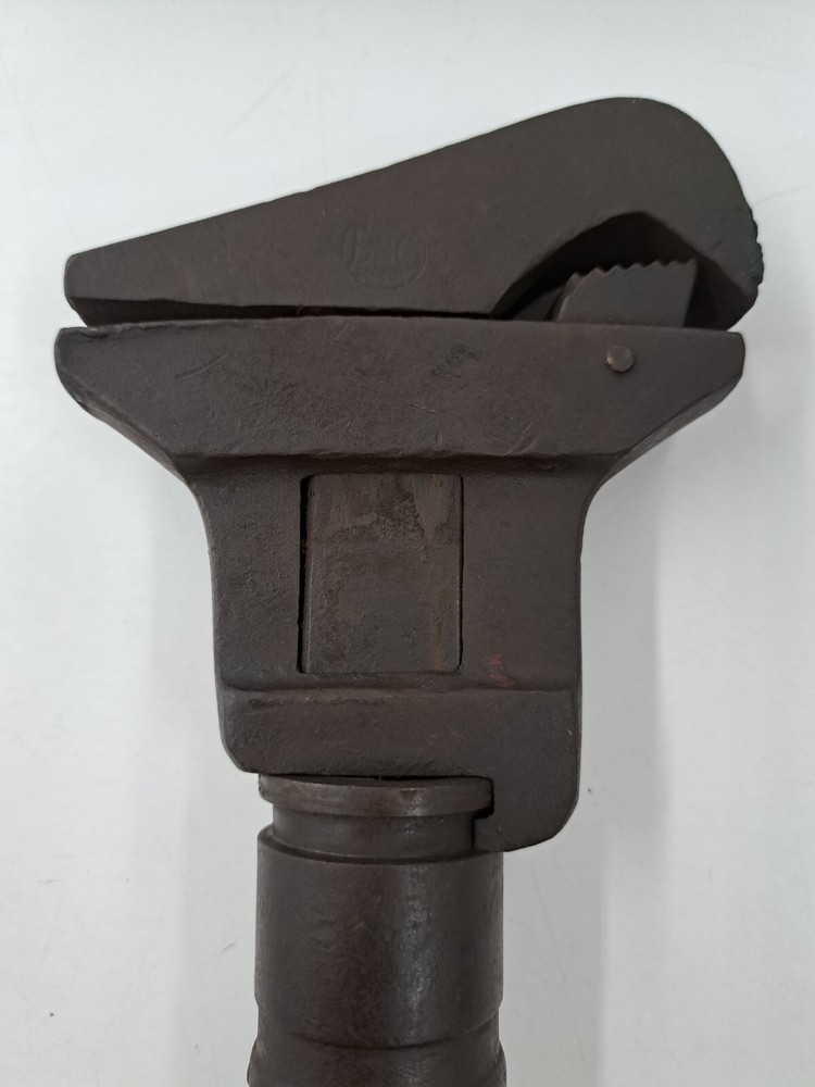 Antique Bemis And Call Adjustable Monkey Wrench Pipe Wrench. Good Usable...