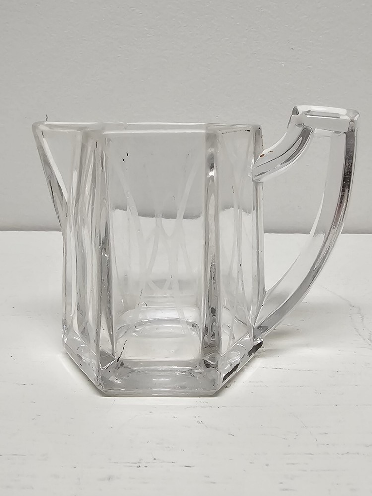 Vintage EAPG Krys-Tol Creamer In Chippendale Panel Pattern With Beatiful Etchin