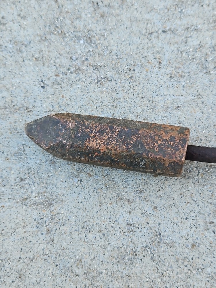 Vintage ETM Copper Head Wood Handled Blacksmith Sodering Iron