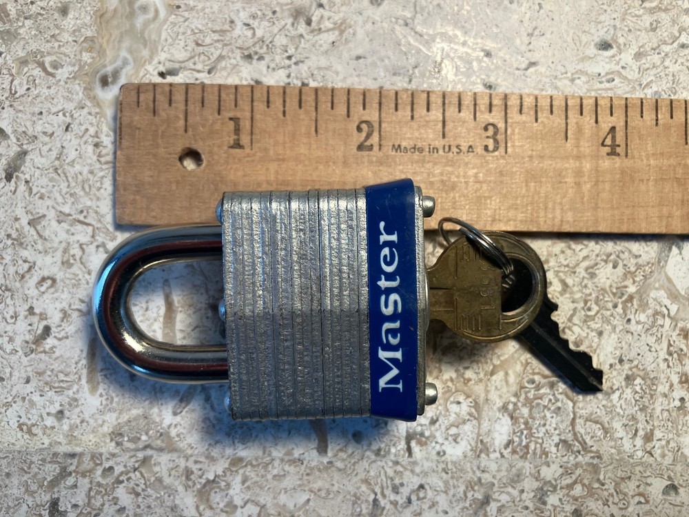 Master Locks 3x 2X No. 3 - 1X No. 22 Pad Locks 2 Keys each