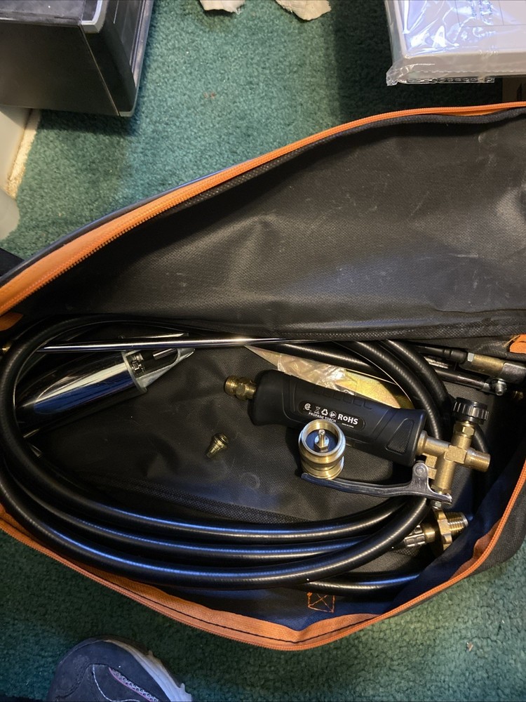 Rohs Propane Torch Kit with Hose and Trigger Start New Open Case. Nice Case