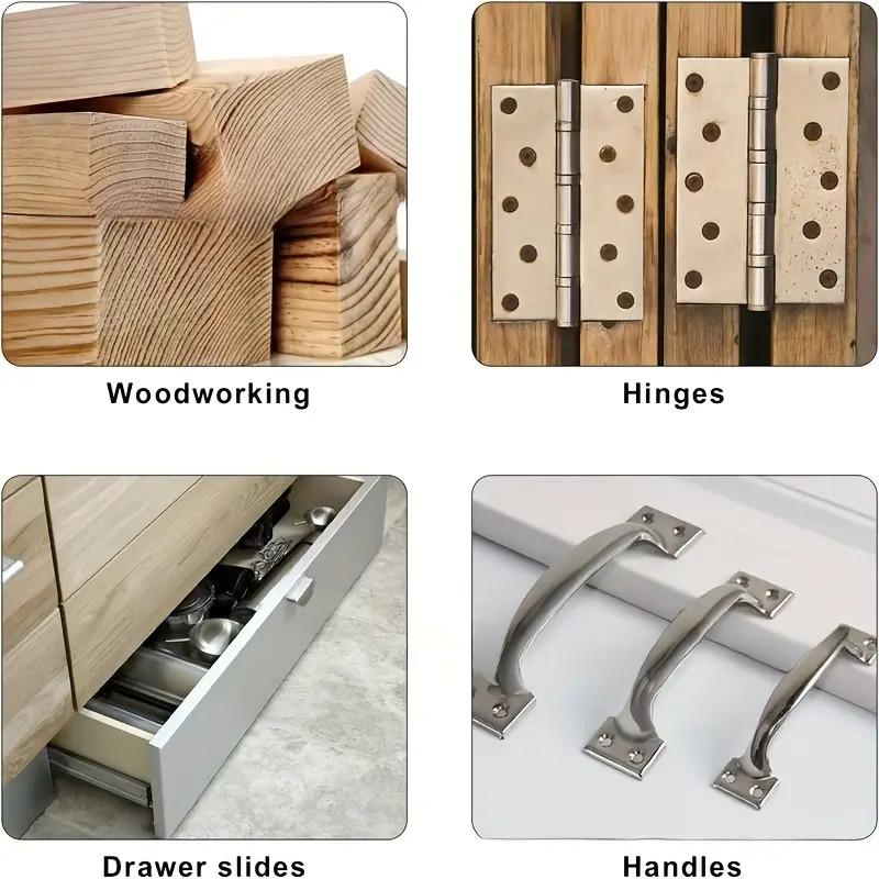 3 Pcs Self Centering Hinge Hardware Drill Bit Tool Pilot Hole Guides Window Door