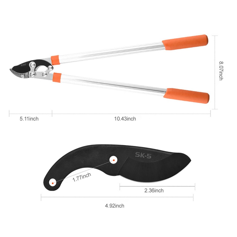 Professional Anvil Loppers Ratchet Pruning Shears Sharp Gardening Tool Kit