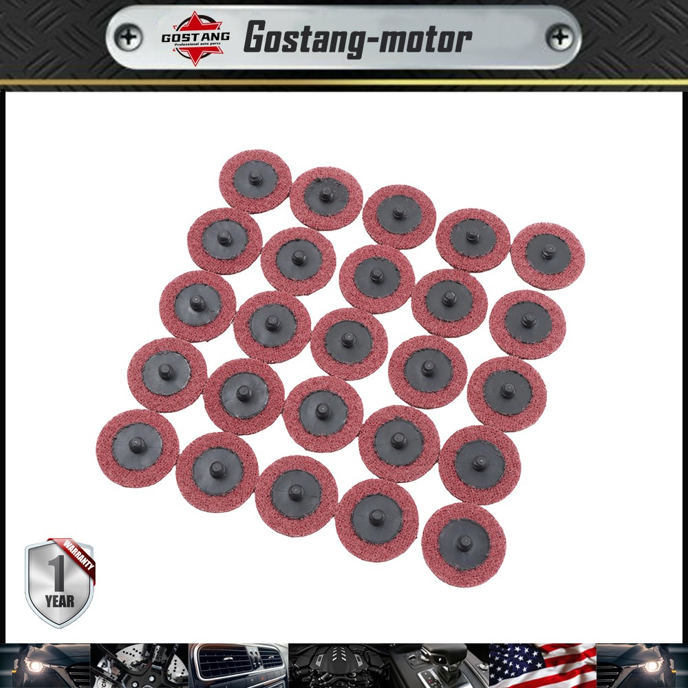 25 Pcs Quick Change Surface Conditioning Disc 2 Inch Red (Medium) Prep Pad