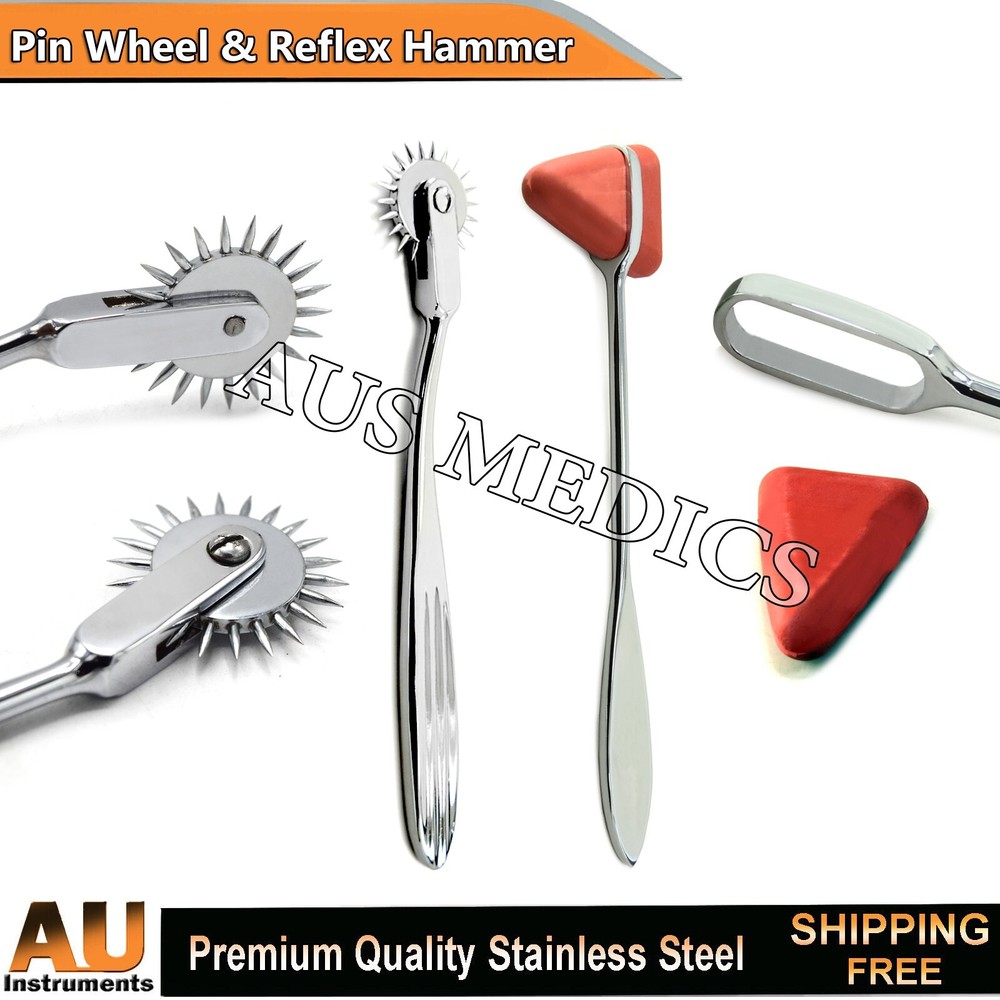 Medical Testing pinwheel & Taylor reflex hammer Diagnostic Neurological
