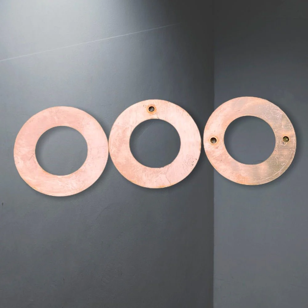 Copper Washers with 1 Hole, 1.5" (10 Pack)