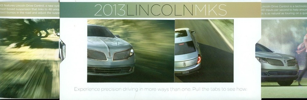 2013 Lincoln MKS Slide Out Sales Brochure