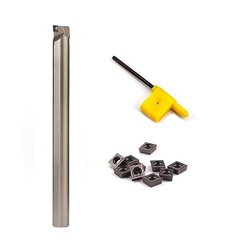Indexable Boring Bar 1''x12'' Right-Hand Tool Holder + 10 Carbide Inserts CCMT09