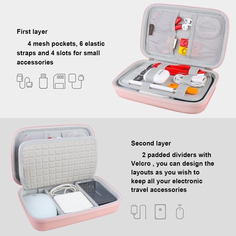 Hard Electronic Organizer Travel Case Electronics Accessories Cable Gadget Wi...