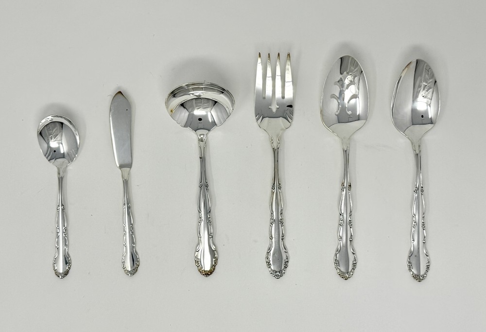 Oneida Flirtation Silverplate 6 Piece Hostess and Serving Set
