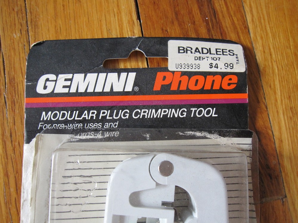 Vintage Professional GEMINI PHONE MODULAR PLUG CRIMPING TOOL Crimper TA84