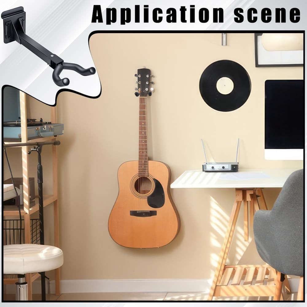 12Pcs Guitar Hook, Adjustable Guitar Wall Mount Stand Hangers Wall Mount Hook...
