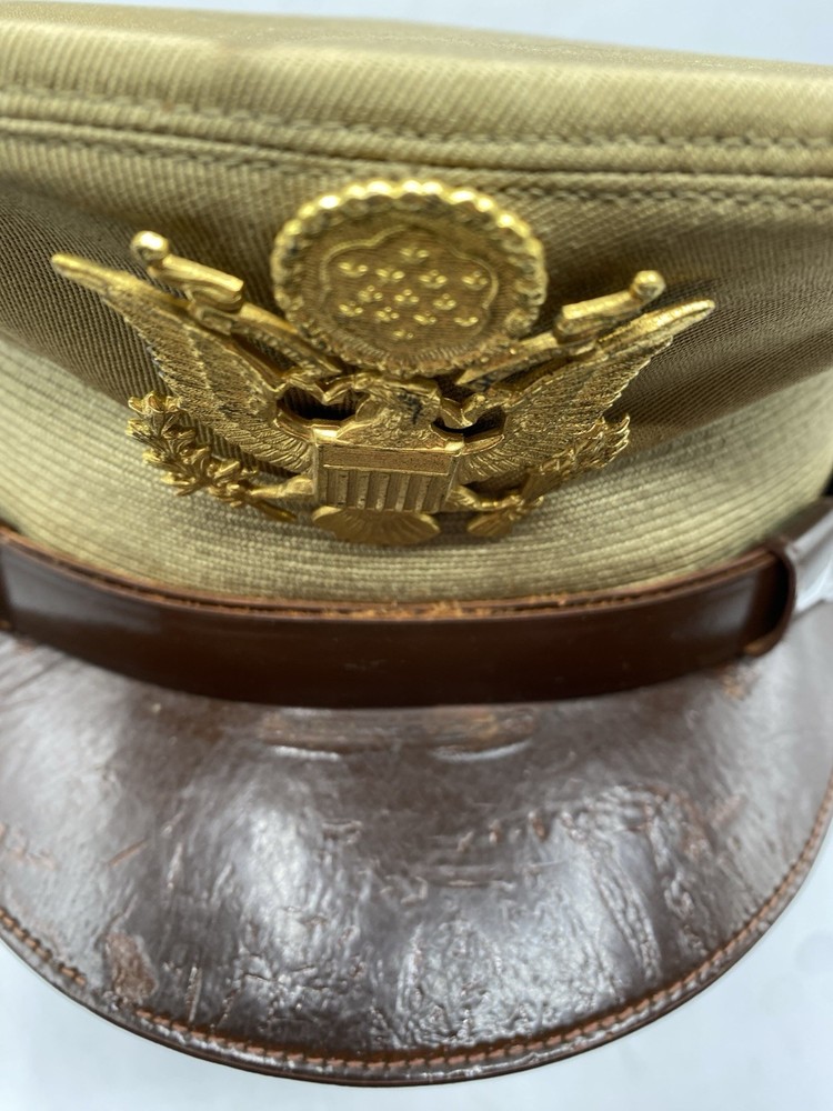 Original WWII US Army Officer’s Visor Cap Uniform Hat
