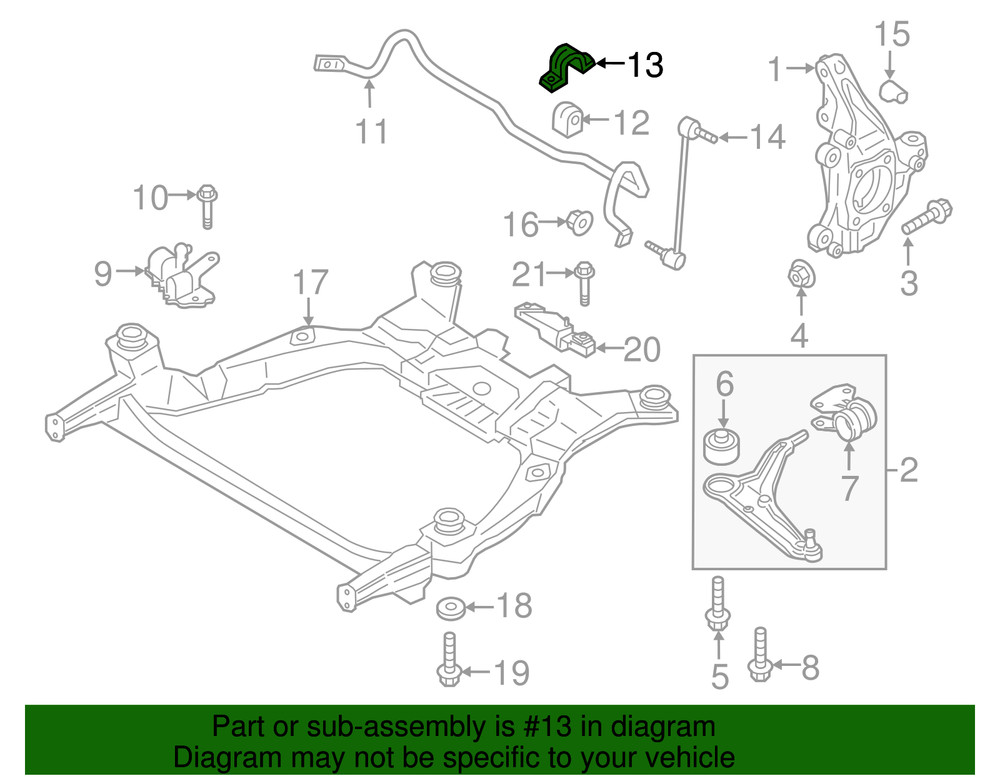 Genuine Ford Stabilizer Bar Bracket DG9Z5486A