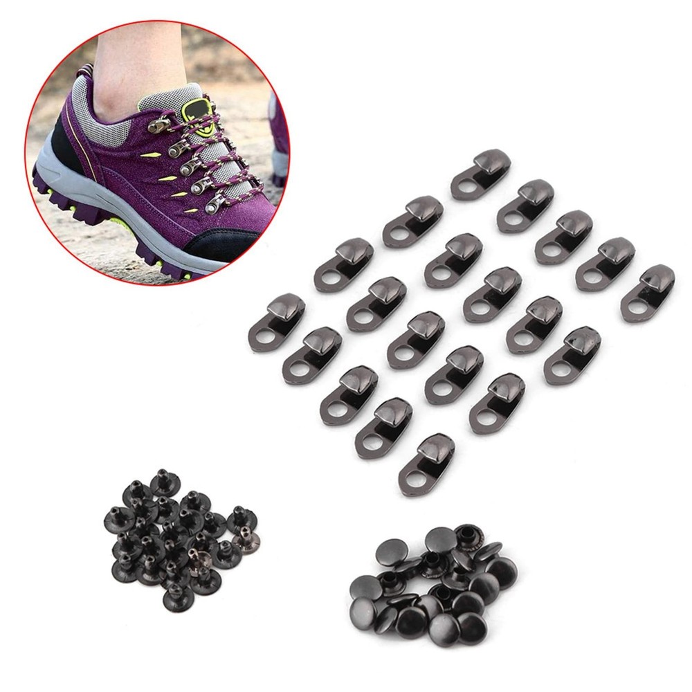 KooingTech 20PCS Boot Lace Hooks, Eyelets, Shoe Hooks #105, #105