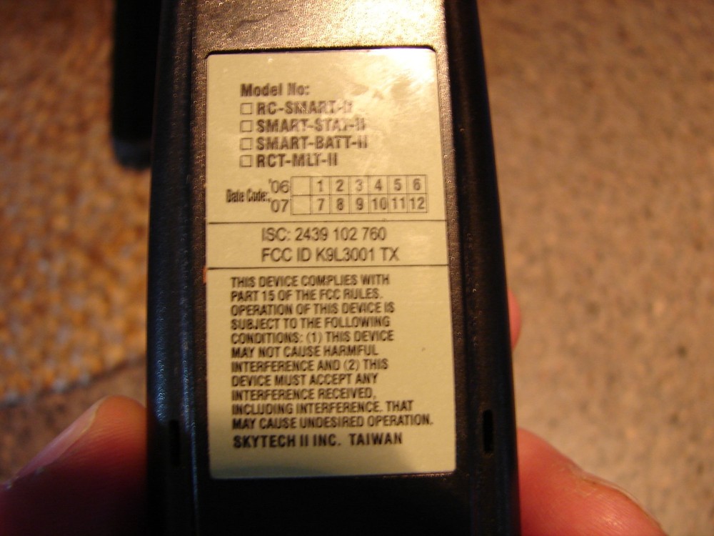 Skytech Heat-N-GLO Hand Remote W/Thermo Flame Cont. Timer Fan Control