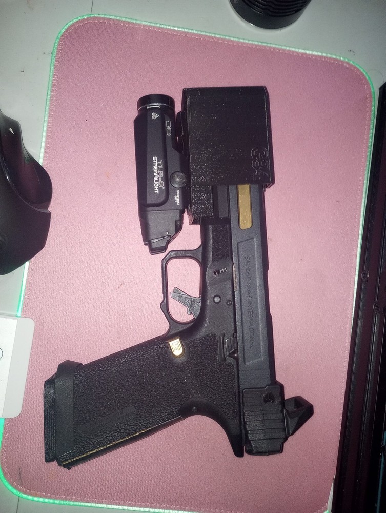 [3D Bro] Airsoft Glock 34 XTEK Muzzle Device - Tension Rail On *CHOOSE 1 DESIGN*