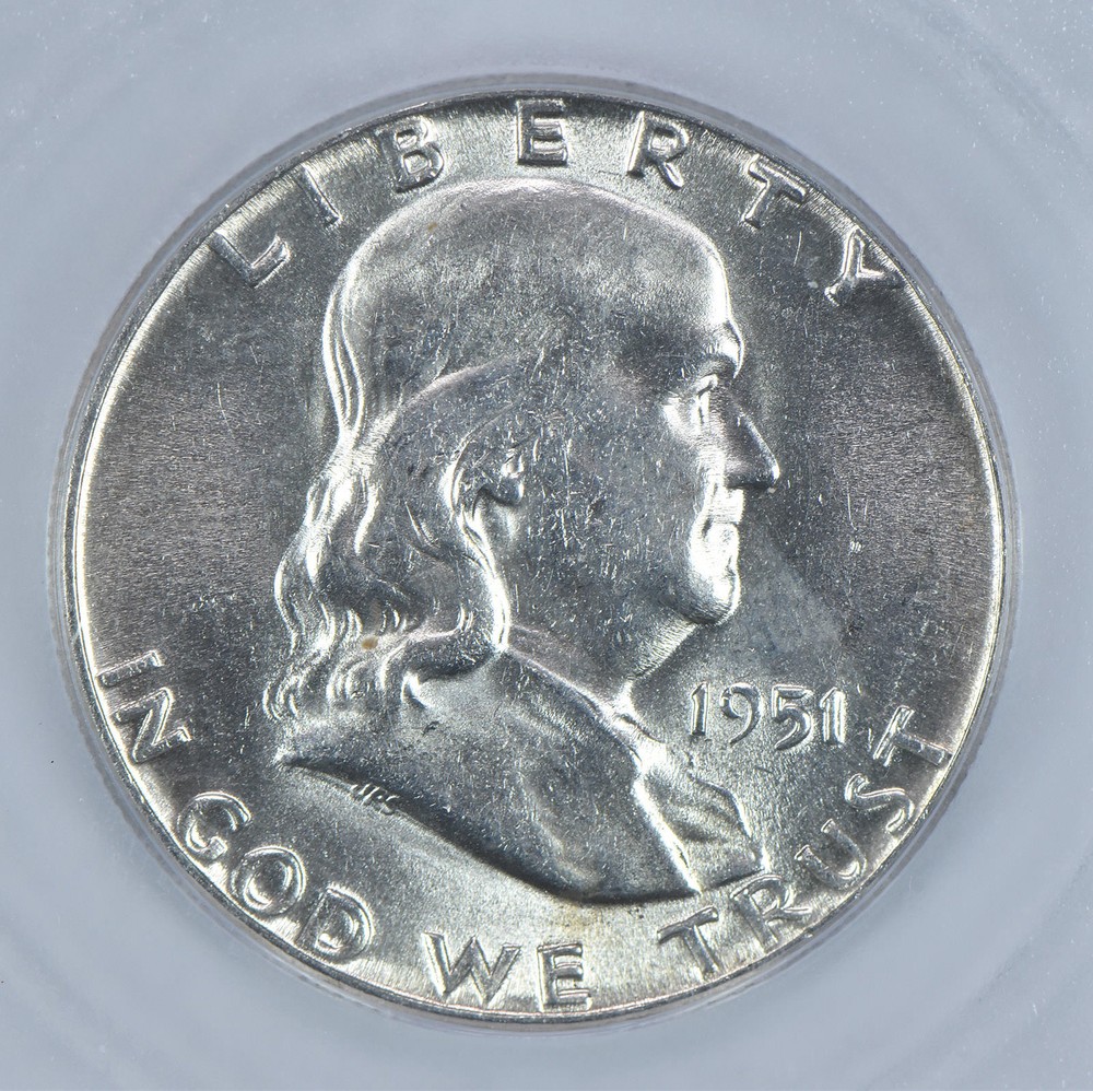 1951 Franklin Half Dollar MS64 ICG