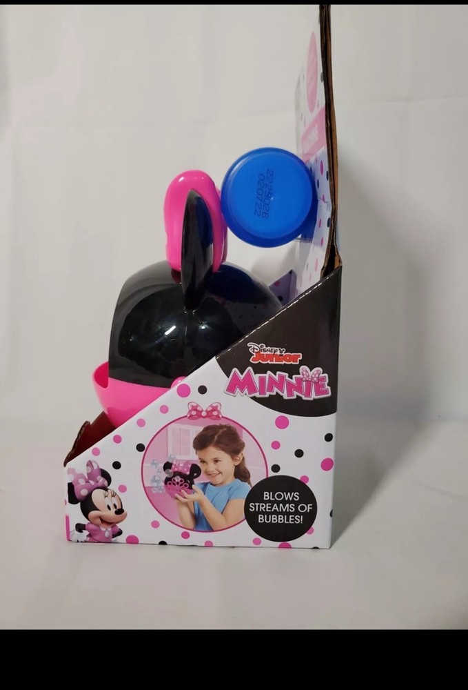 Disney Junior Minnie Mouse Bubble Machine Bubble Blower with 2 oz Bubbles