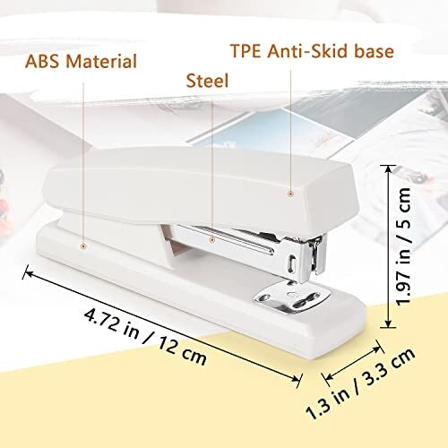 Stapler, Office Stapler, Stapler for Desk Portable Durable Staplers Beige