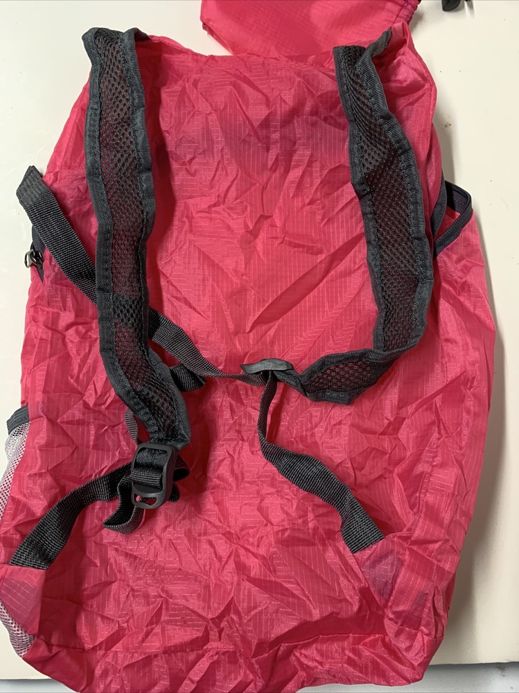 Huwaijianfeng Packable Lightweight Foldable Durable Backpack Daypack Pink Nylon