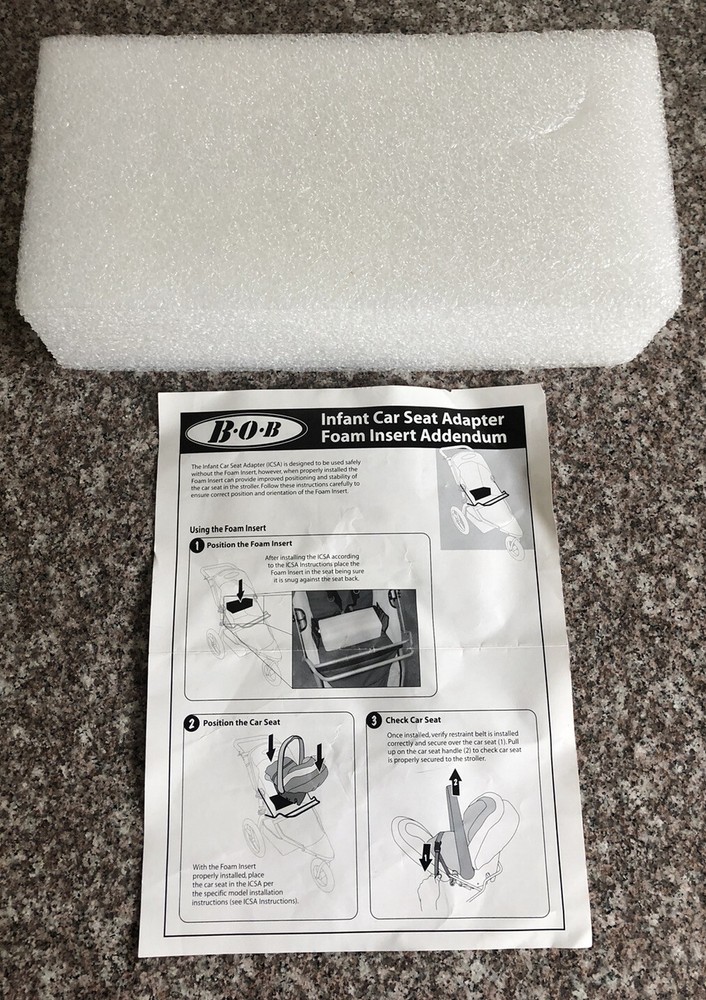 Bob Stroller Infant Car Seat Adapter Foam Insert Addendum - CS0710