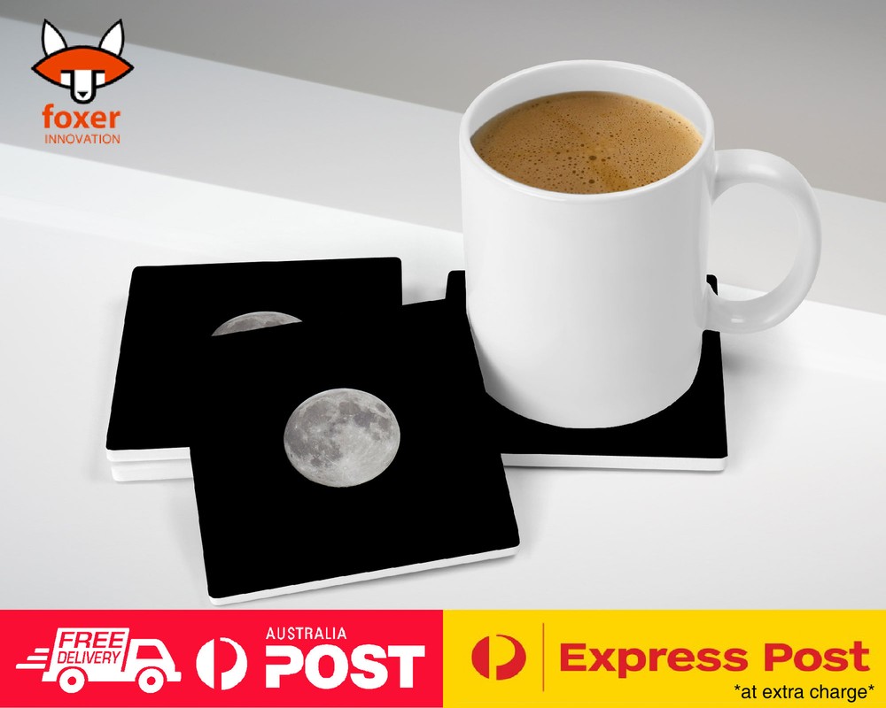 COASTER COFFEE DRINKING MAT|FULL MOON MOONLIGHT SATELLITE