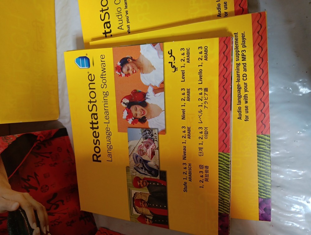 Rosetta Stone Arabic Language Learning Software CDs Set Includes Level 1, 2, 3