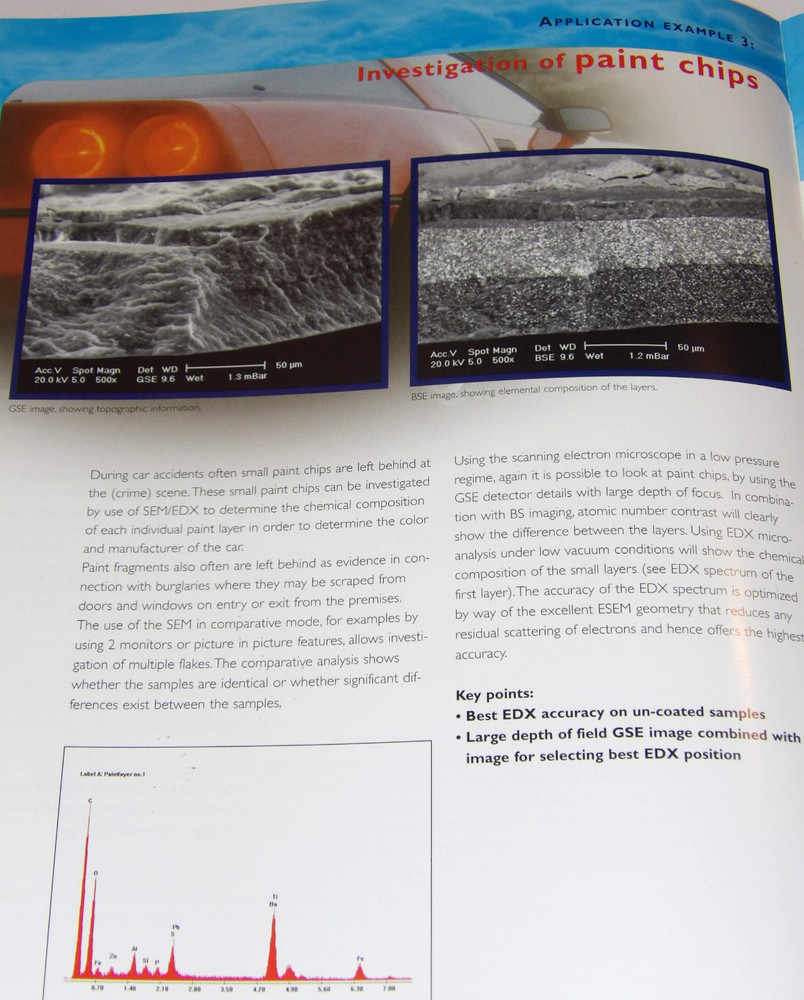 VTG 1999 FORENSIC SCIENCE WITH PHILIPS SCANNING ELECTRON MICROSCOPE BROCHURE/SEM