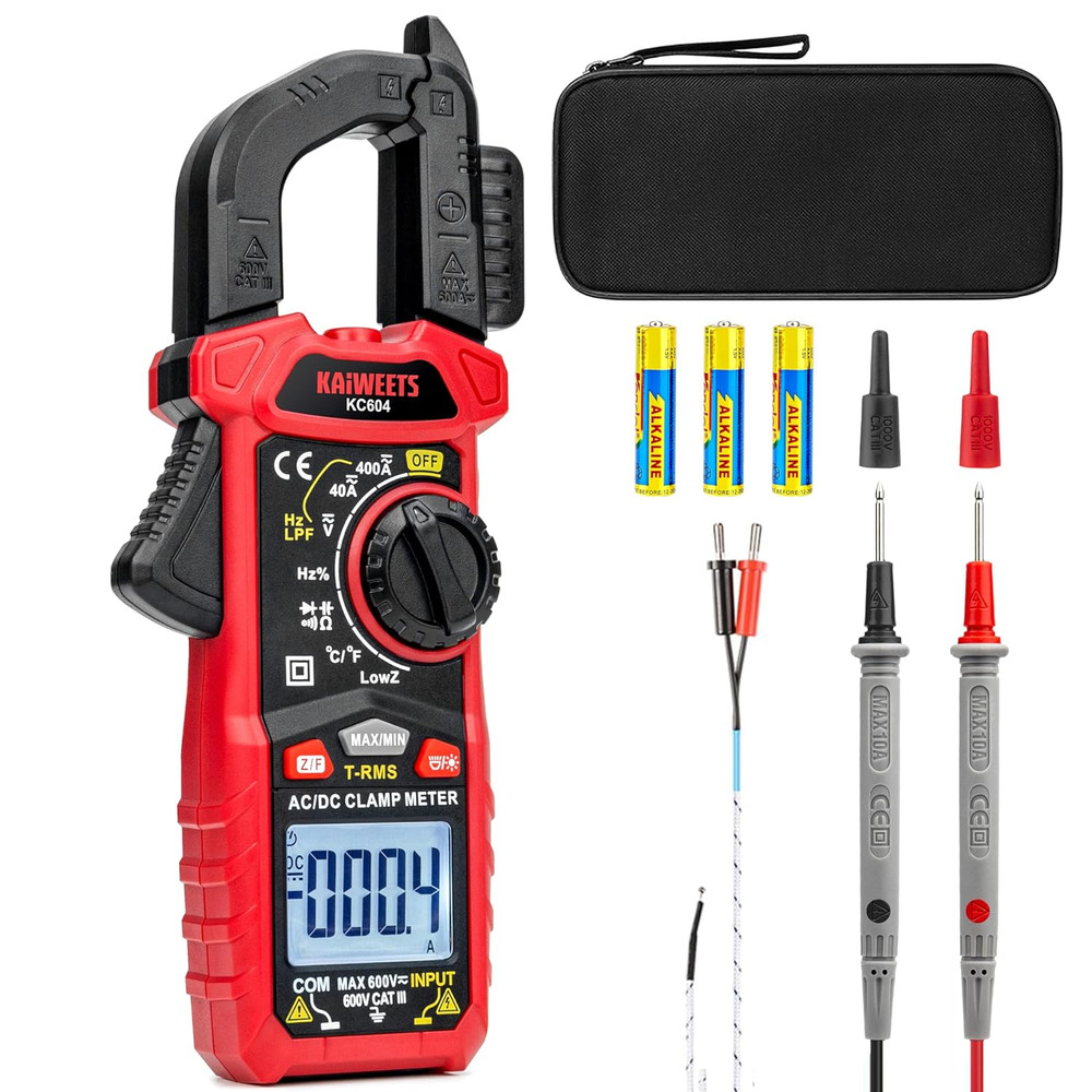 KAIWEETS Digital Clamp Meter Multimeter AC DC Current Voltage NCV