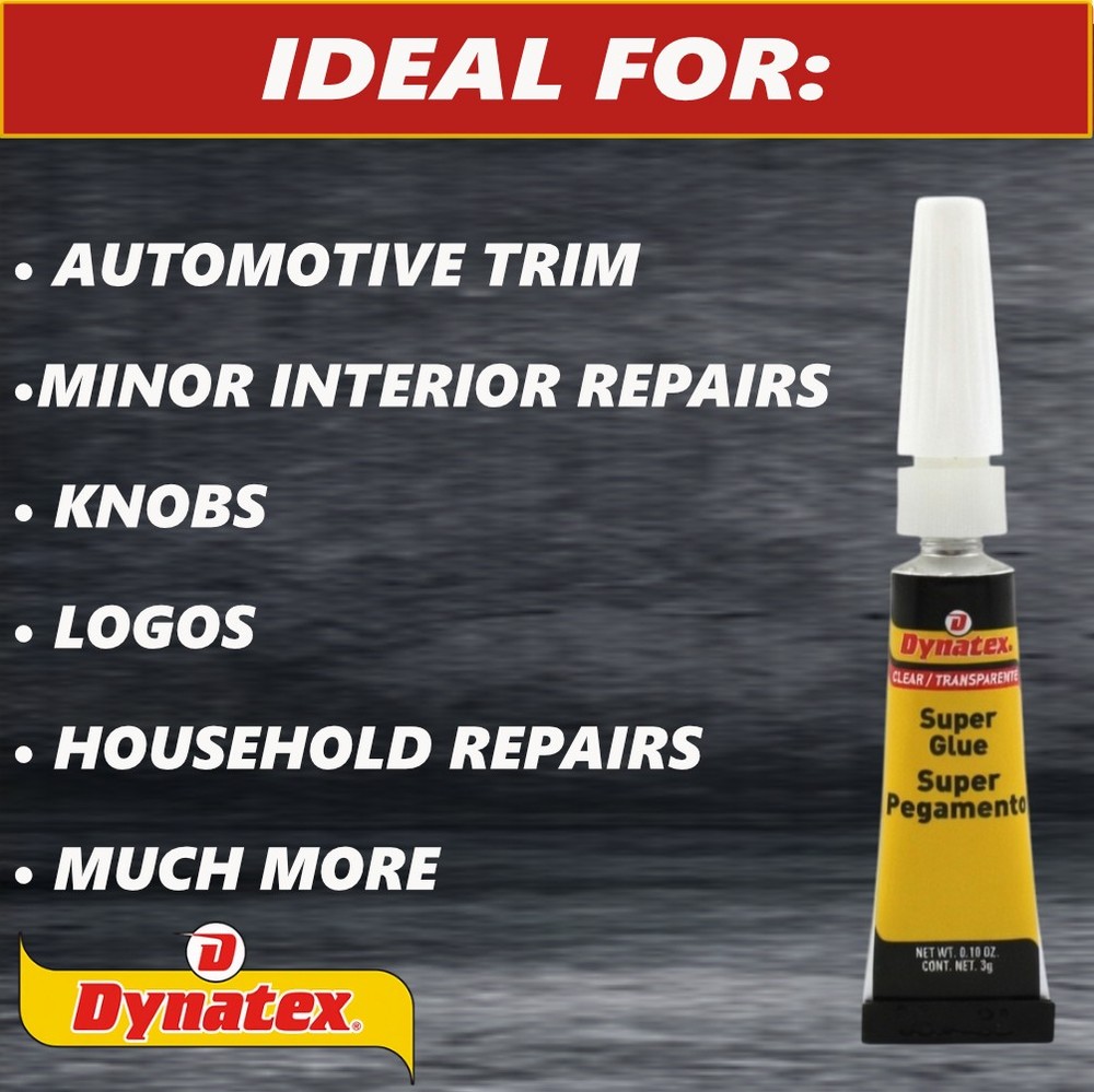 Dynatex .10 oz Super Glue - Instant Clear 5000 PSI (Single)