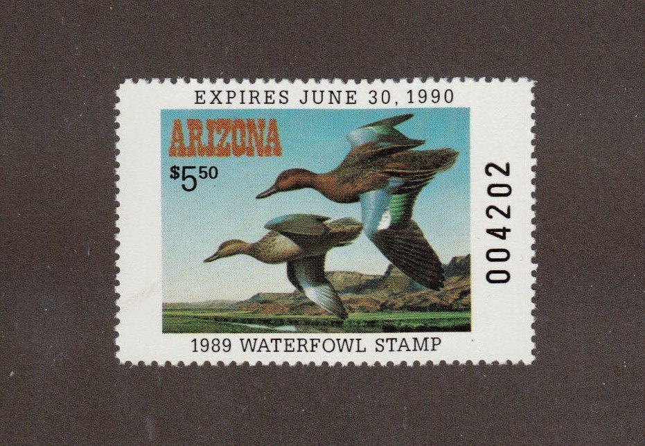 AZ3 - Arizona  State Duck Stamp. Single. MNH. OG.