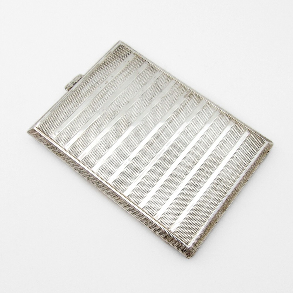 Ornate Cigarette Case Austrian 900 Silver Gold Overlay 1930