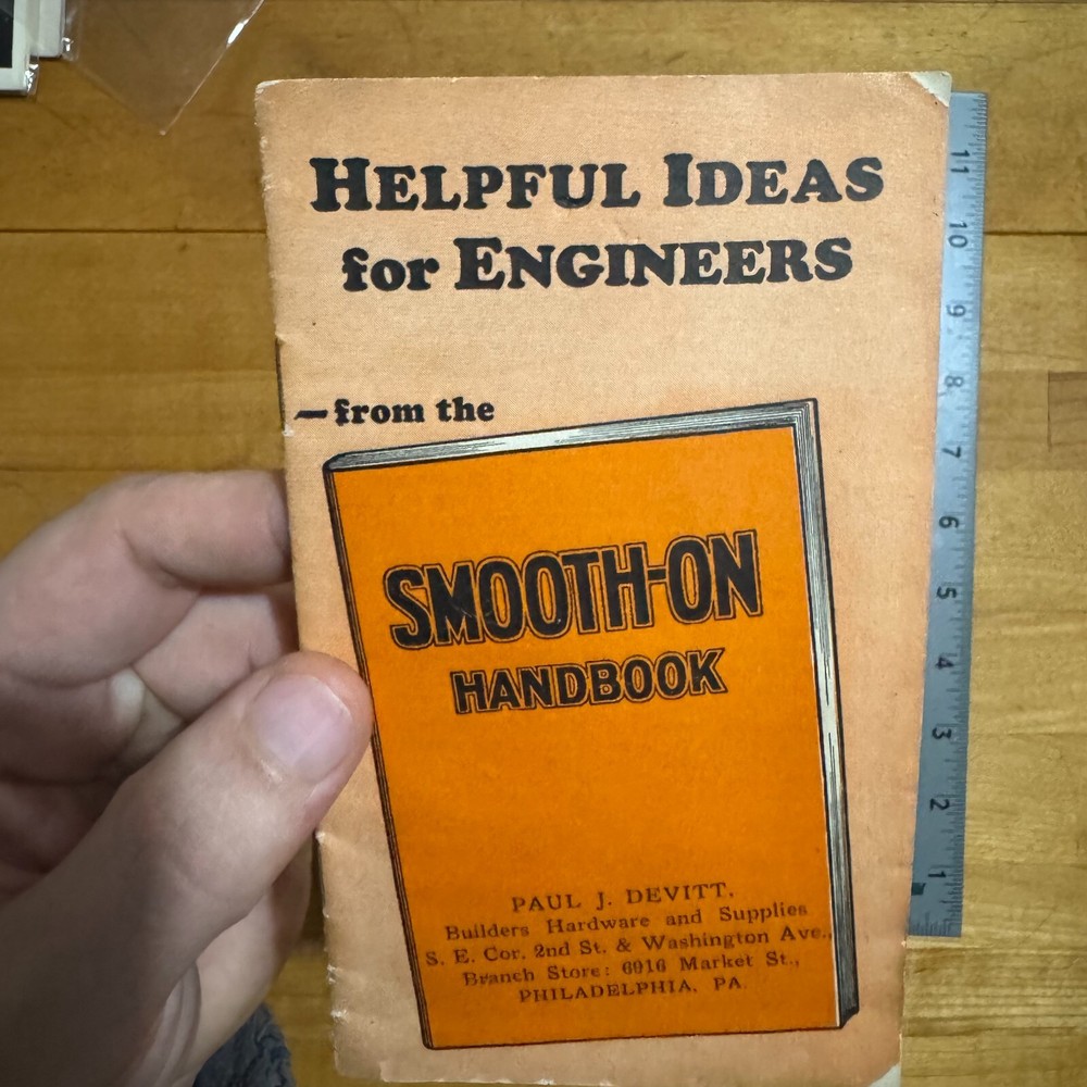 Smooth-On Handbook Helpful Ideas For Engineers 1928 Booklet