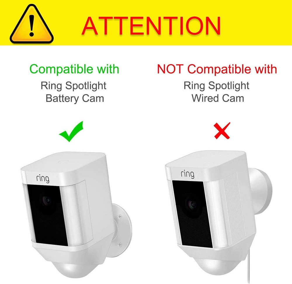 For Ring Spotlight Battery Security Camera Silicone Weather Resistant Case Cover
