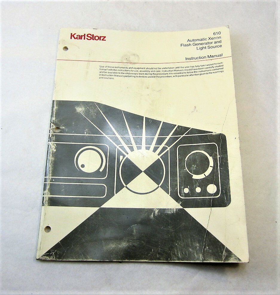 Karl Storz Automatic Xenon Flash Generator & Light Source Manual 610