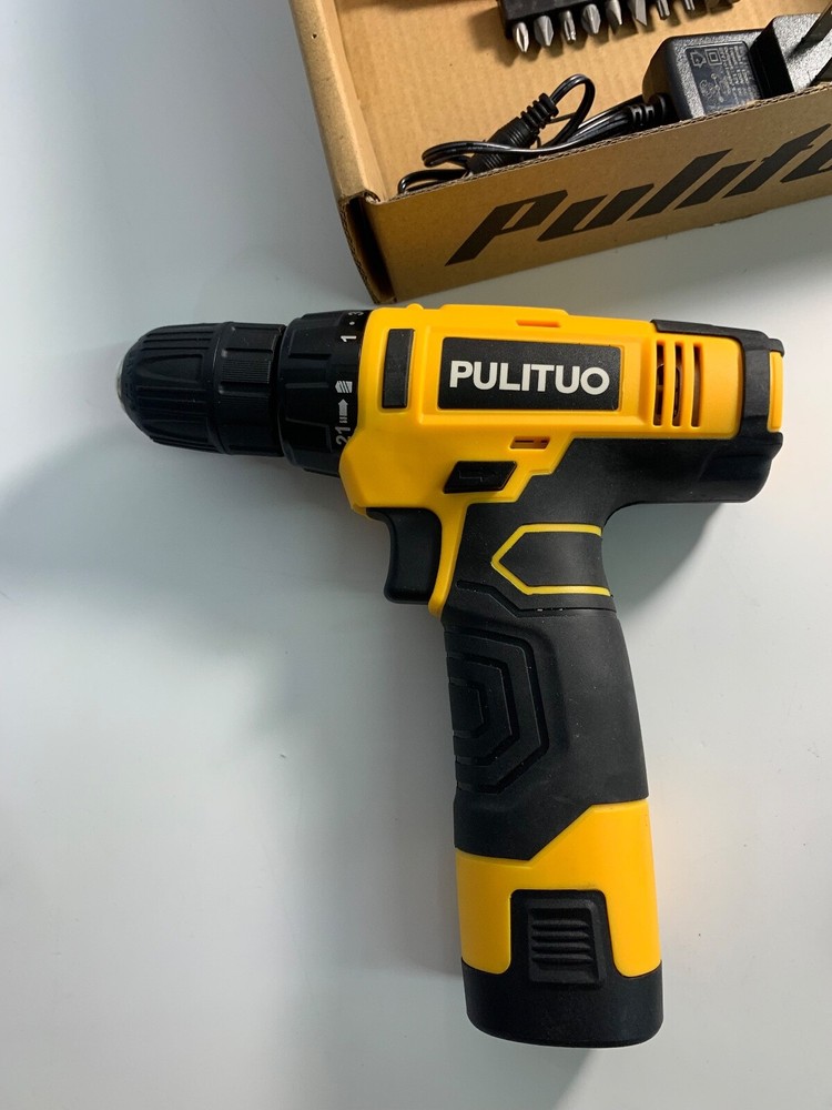 PULITUO Cordless 12v Drill/Driver Kit, Power Drill Set w/ Bits