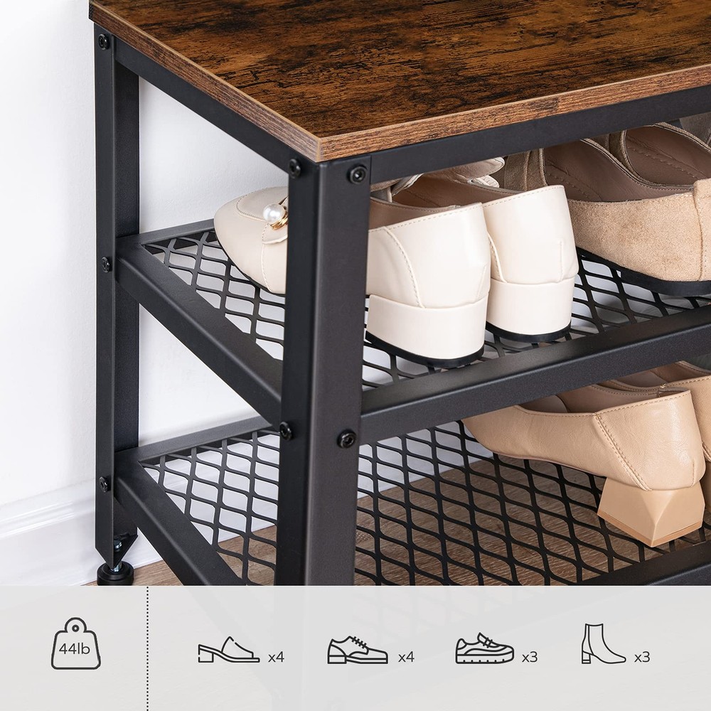 Hall Tree Entryway Storage Bench, Coat Rack Shoe Bench, Shoe Rack Organizer w...