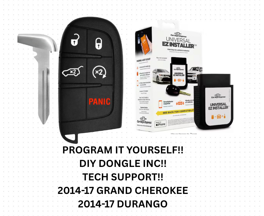 DIY BUNDLE FOR 2014-2017 JEEP GRAND CHEROKEE, DURANGO SMART KEY INCLUDES TOOL!!